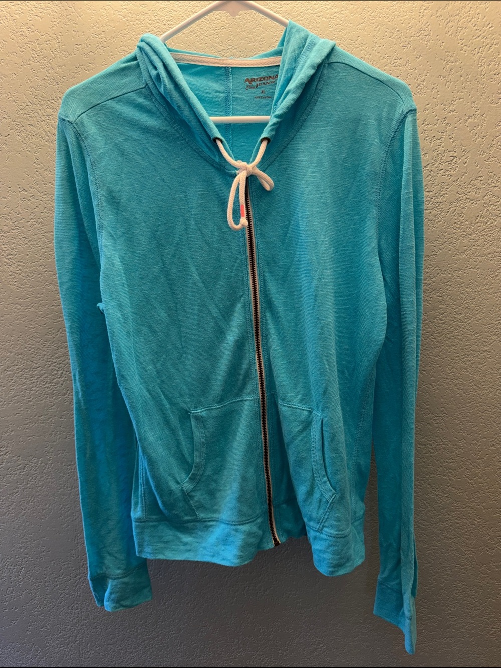 Arizona Jean Company Turquoise Zip Hoodie with Hood